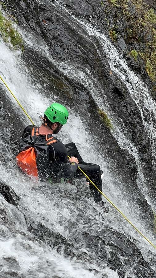 Abseiling/Canyoning - The 55m waterfall moment and the hike back out
