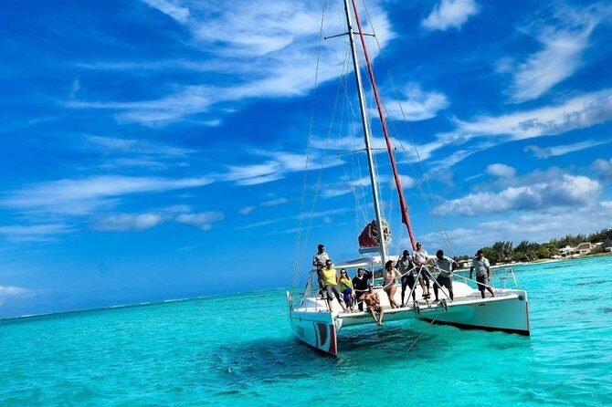 Catamaran Adventure Full Day: Ile aux cerfs,GRSE Waterfall,Snorkeling &BBQ Lunch - First stop: Trou d’Eau Douce to Ile aux Cerfs, start to finish