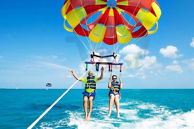 Catamaran Experience to Ile aux cerf: incl: Parasailing, Lunch, GRSE & Transfer - GRSE waterfall stop: speed-boat ride, monkey chances, and a nature reset