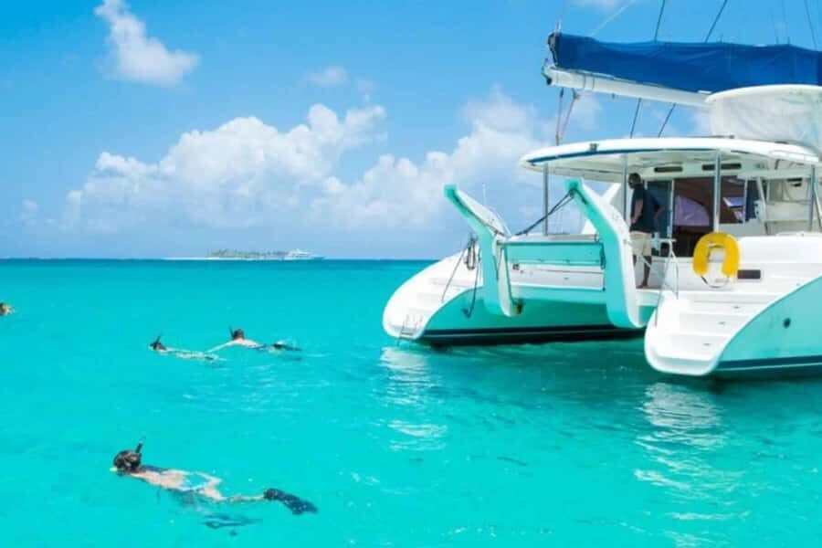 Catamaran trip to Ile Aux Cerfs With Two Way Transportation - Breakfast, then barbecue lunch: what “unlimited” feels like