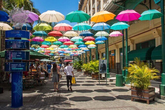 Discovering the North of Mauritius: Full-day incl Botanical garden & lunch - Blue Penny Museum + Caudan Waterfront: art, maps, and umbrella-alley photos