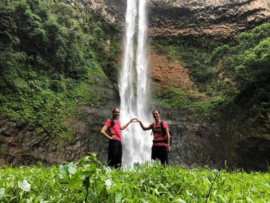 From Chamarel: Waterfall Eco-Hike Adventure - Reaching Chamarel Falls: the base is your real destination