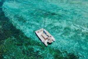 Full Day Catamaran Cruise - North Ilot Gabriel (sharing) - The 1h30 sail past Coin de Mire (Gunner’s Quoin)