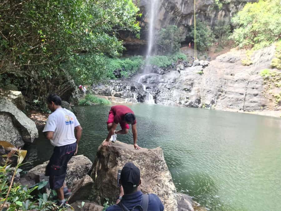 Henrietta: Hiking at the Tamarind Waterfalls - The Hike Begins in Sugar Cane Fields (Short, But Sets the Tone)