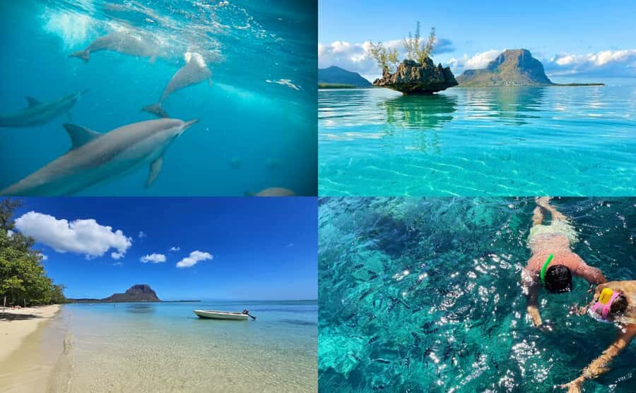 Mauritius: Benitier Island - Swim Dolphins - Speedboat & BBQ - Crystal Rock and the Le Morne Brabant photo moment