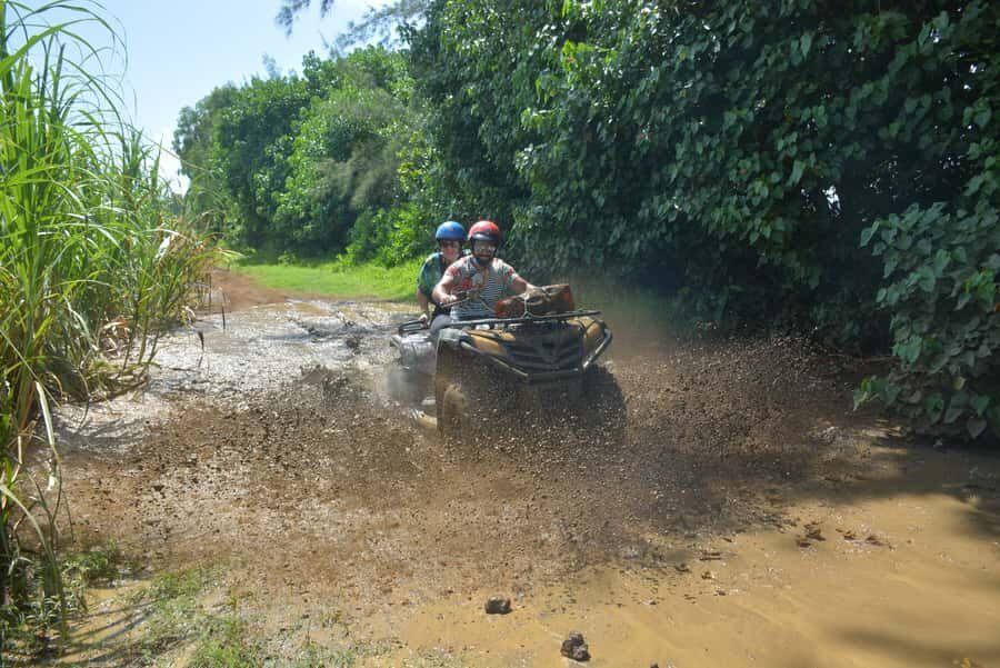 Mauritius: Full-Day Quad Bike Tour with Lunch - ATV route through sugar cane fields, the Savanne river, and cliff country