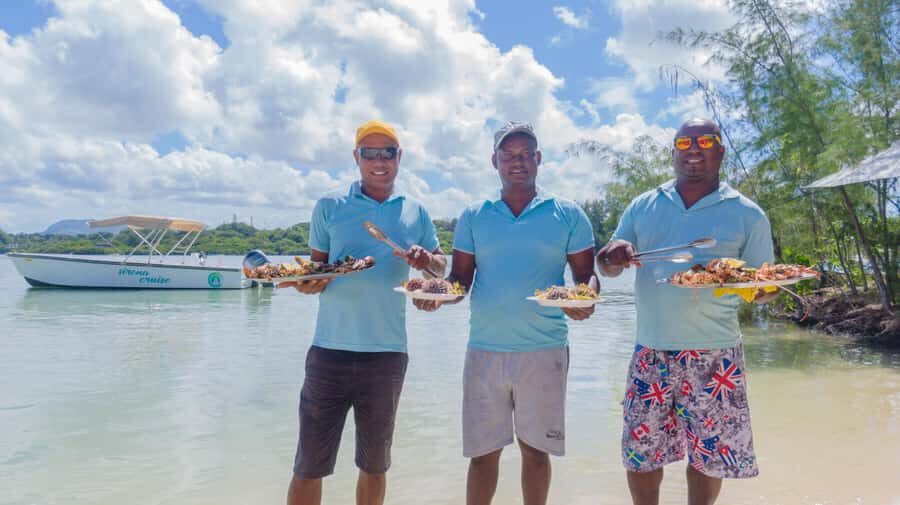 Mauritius: Speedboat Ile aux Cerfs, GRSE Waterfall, BBQ, Bar - Ile aux Cerfs beach time: swimming, monkeys, and the 2-hour sweet spot