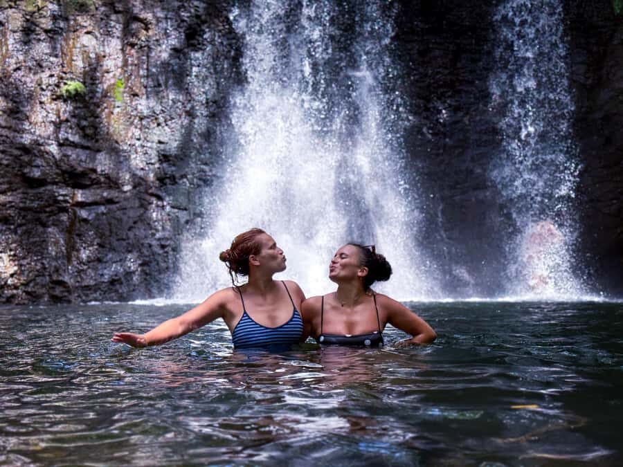Mauritius: The Wild South Hiking Tour with a Guide - Waiting for the waves: the part that feels almost scripted
