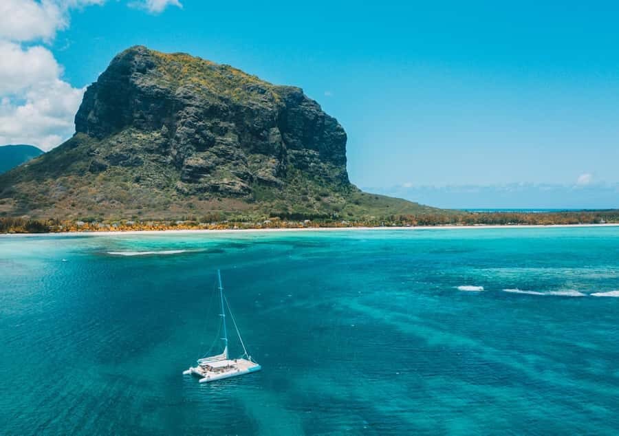 Southwest of Mauritius: Catamaran Cruise w/ Snorkeling - From Black River dock to open water: what the morning feels like
