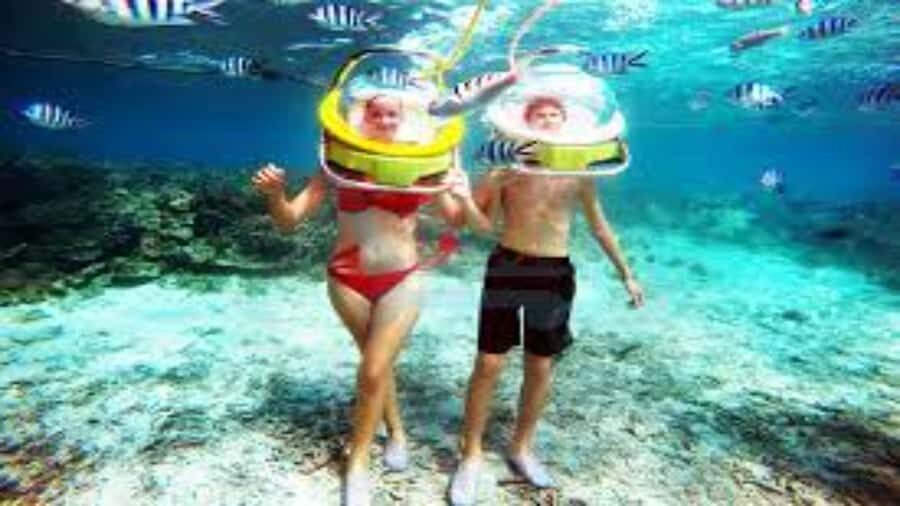 Walking under the sea in Mauritius with transfer - The Transfer from Belle Mare and the Platform Briefing